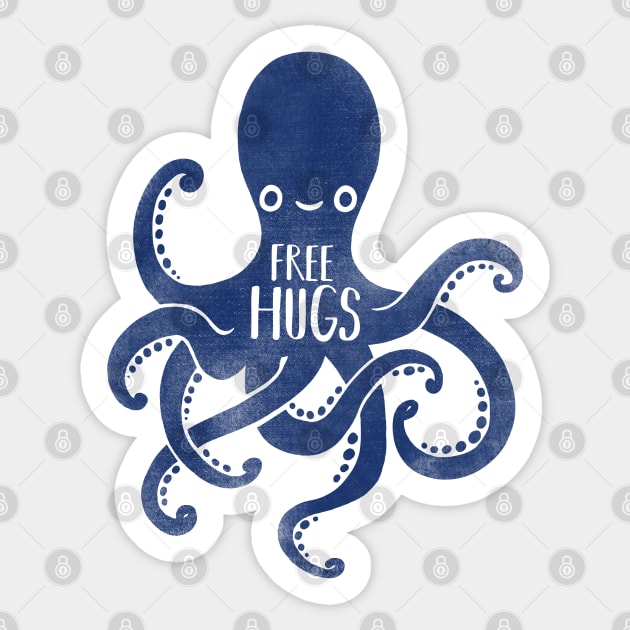 Octopus free hugs Sticker by NemiMakeit